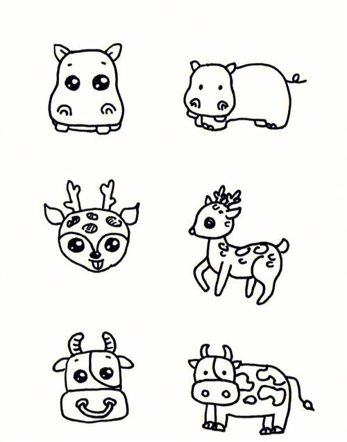 简笔画动物图片 简笔画动物图片大全可爱