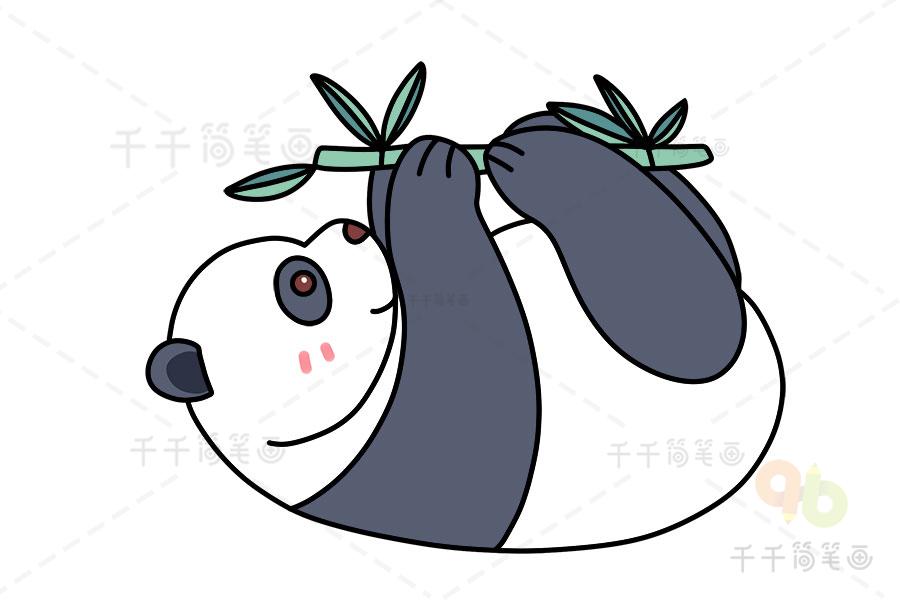 熊猫简笔画可爱 国宝大熊猫简笔画可爱