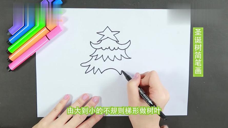 如何画圣诞树步骤 圣诞树怎么画步骤