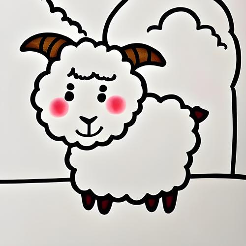 羊简笔画彩色
