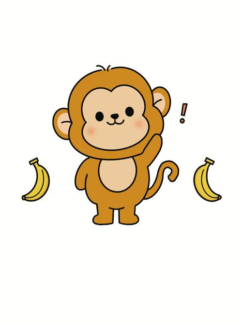 猴子卡通简笔画