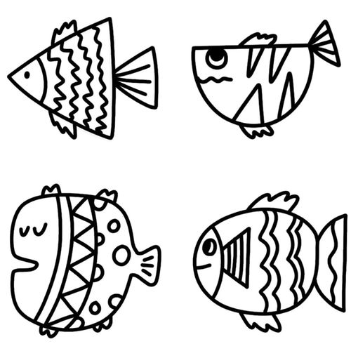 鱼图片简笔画 鱼图片简笔画涂色