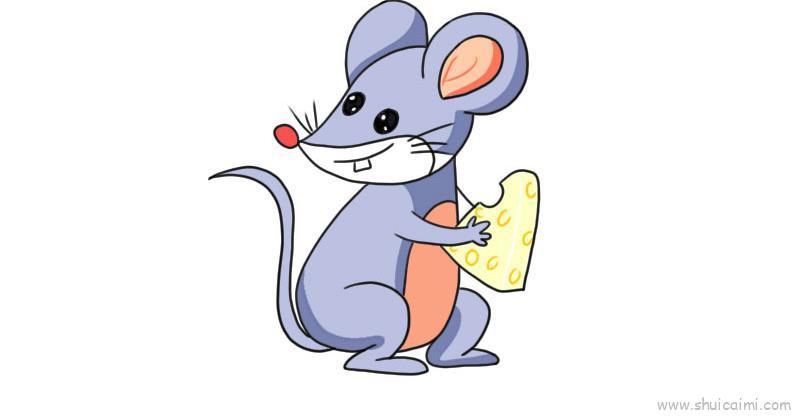 老鼠简笔画彩色 老鼠简笔画彩色可爱