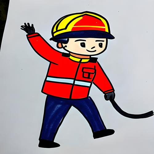 消防员简笔画简单