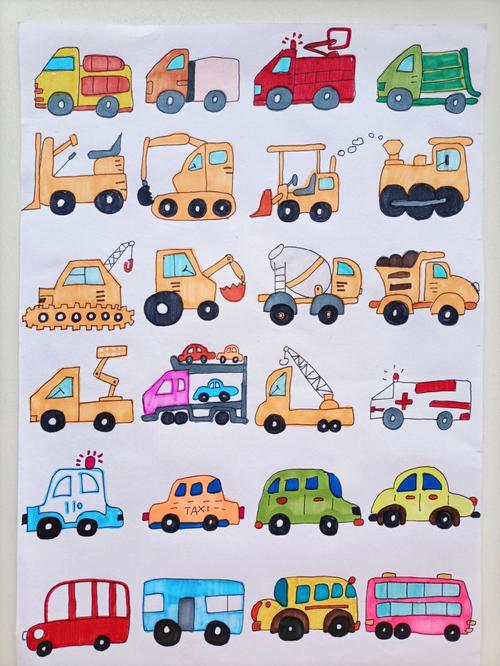 汽车简笔画小汽车幼儿园 汽车简笔画小汽车幼儿园彩色