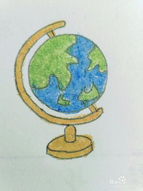 地球仪的画法简笔画