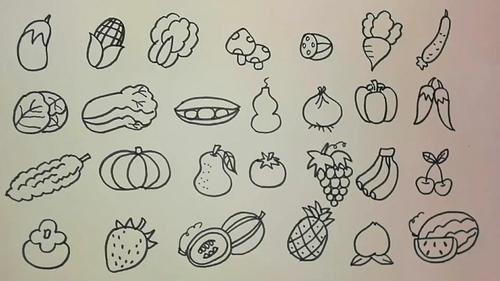 十种蔬菜简笔画 十种蔬菜简笔画玉米