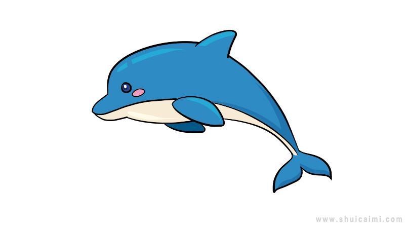 海豚简笔画图片带颜色 海豚简笔画图片带颜色简单