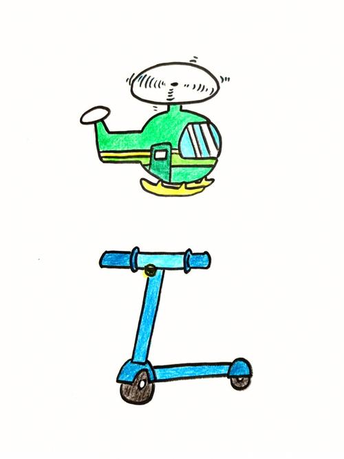 平衡车简笔画图片幼儿
