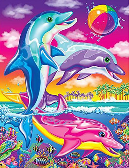 海豚简笔画彩色 海豚简笔画彩色可爱