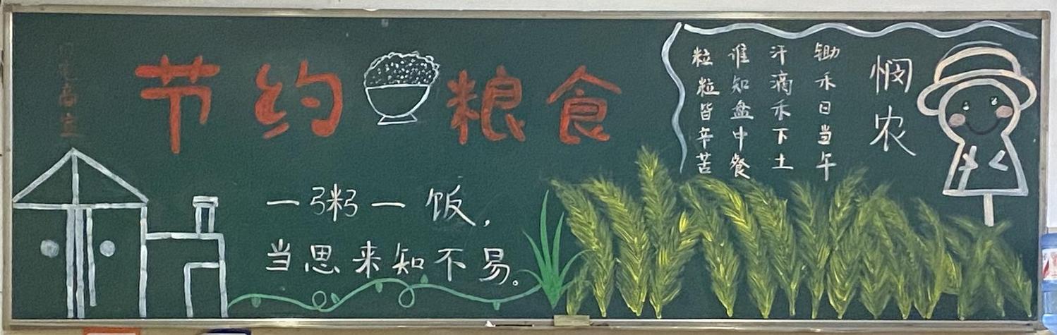 节约粮食的黑板报图片