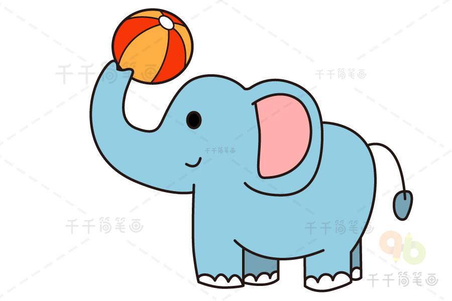 简笔画大象 简笔画大象的画法最简单