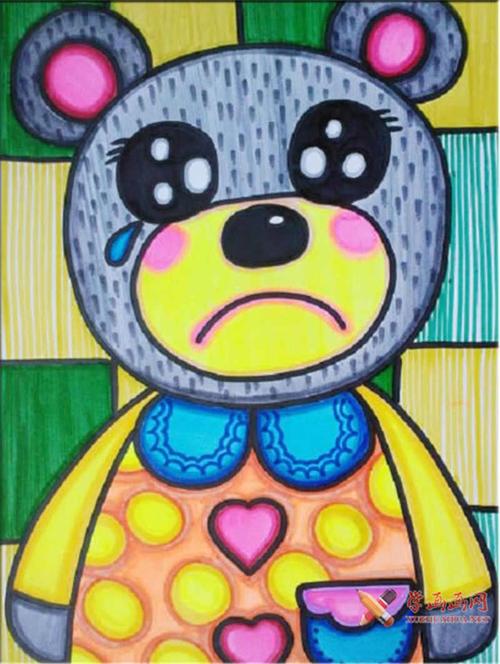 儿童画小熊简单画法 小熊的画法儿童简笔画