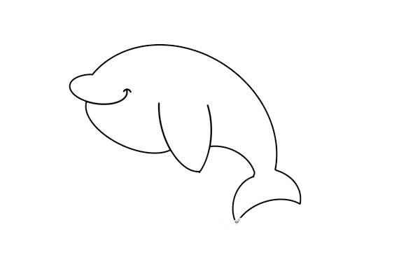 简笔画海豚的画法