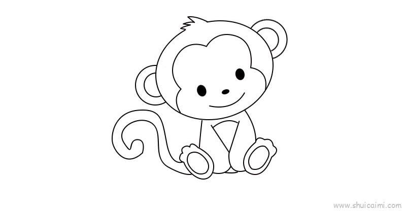 简笔画猴子的画法最简单