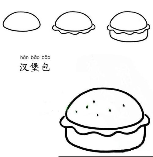 汉堡画法简笔画