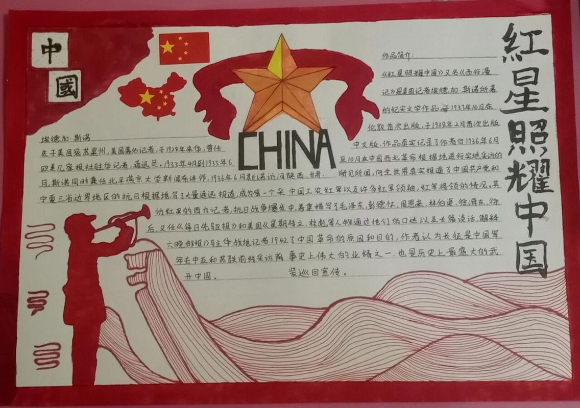红星照耀中国手抄报素材