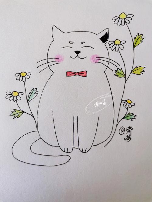 猫咪怎么画简笔画 坐着的小猫咪怎么画简笔画