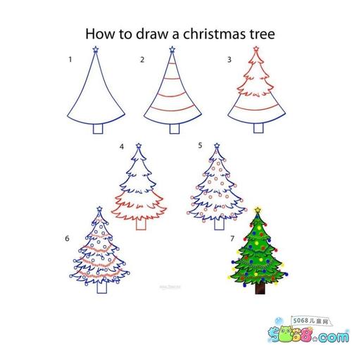 圣诞树怎么画简单图片 圣诞树怎么画简单图片电子版