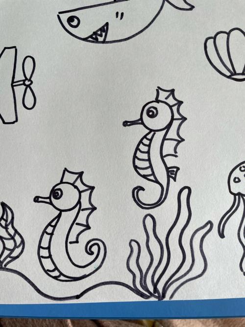 儿童海底世界简笔画 