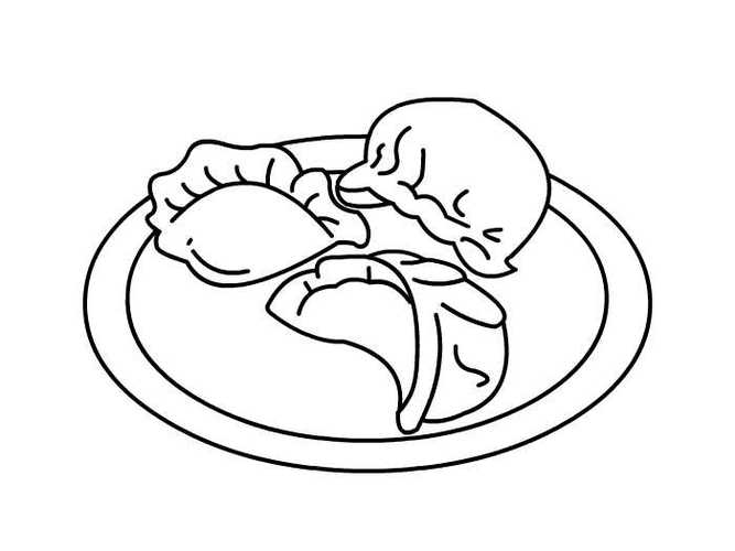 水饺的简笔画