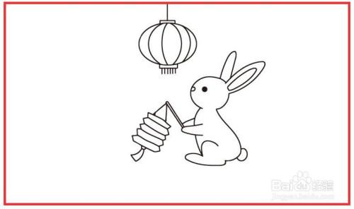 兔子花灯简笔画
