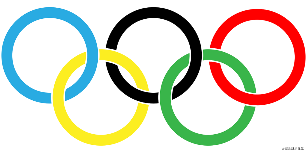 奥运会标志 简笔画图片