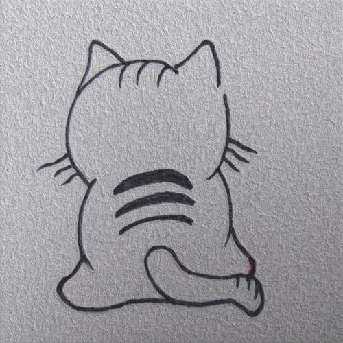 100种小猫简笔画 画一只简单的小猫