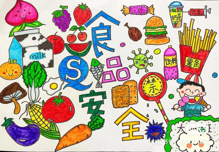 食品安全简笔画 食品安全简笔画彩色