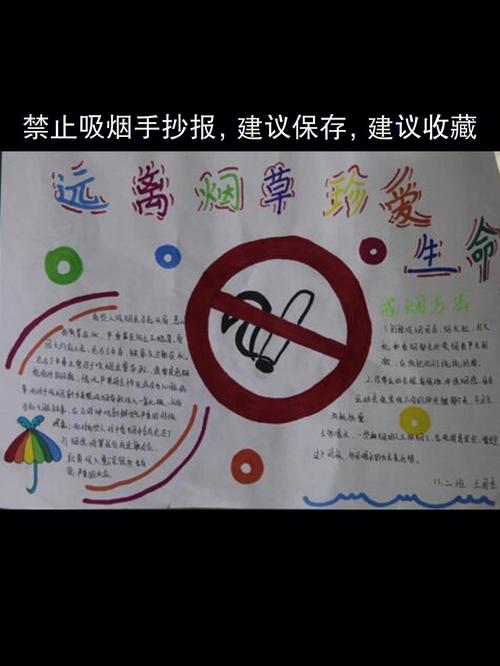 禁止吸烟手抄报简单又漂亮