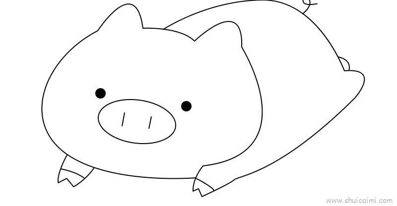 简笔画猪的画法 简笔画猪的画法最简单