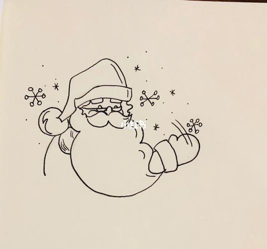 圣诞老人的图片简笔画 圣诞老人图画大全简笔画