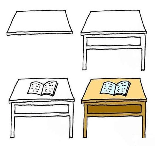 书桌简笔画简单又漂亮 书桌简笔画简单又漂亮图片