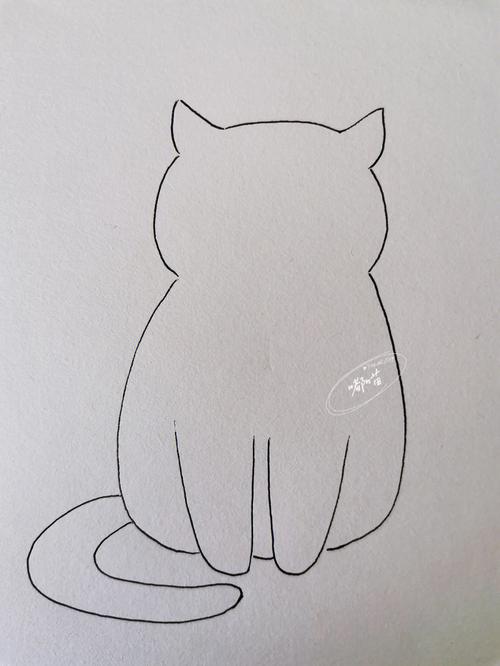 简笔画猫可爱