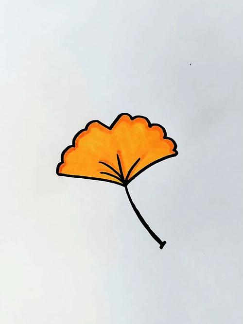 银杏树叶子简笔画