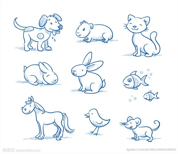 手绘动物图片 手绘动物图片可爱卡通