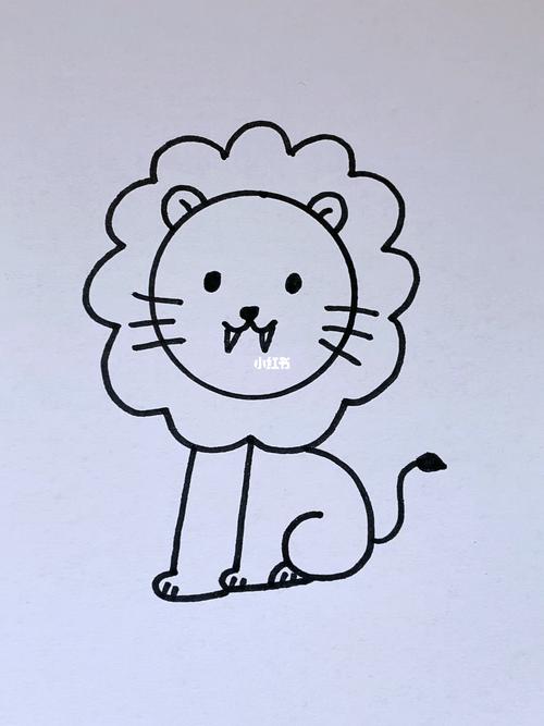 狮子简笔画 