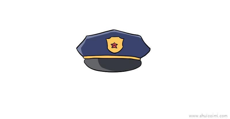 警察帽子简笔画 警察帽子简笔画图片