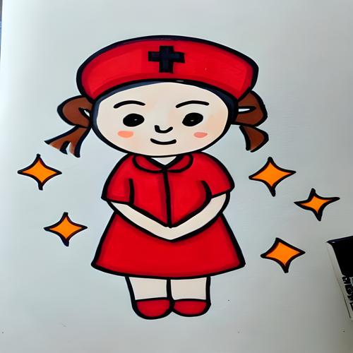护士简笔画图片