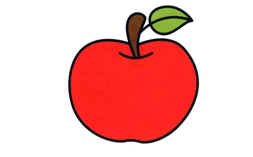 苹果简笔画彩色 苹果简笔画彩色带表情