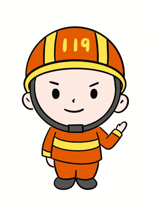 消防员画像儿童简笔画 消防员图片儿童画