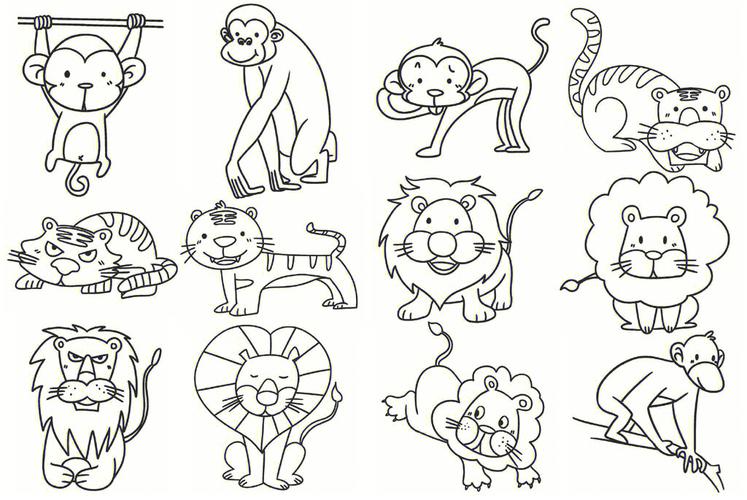 动物的图片简笔画 动物的图片简笔画可爱