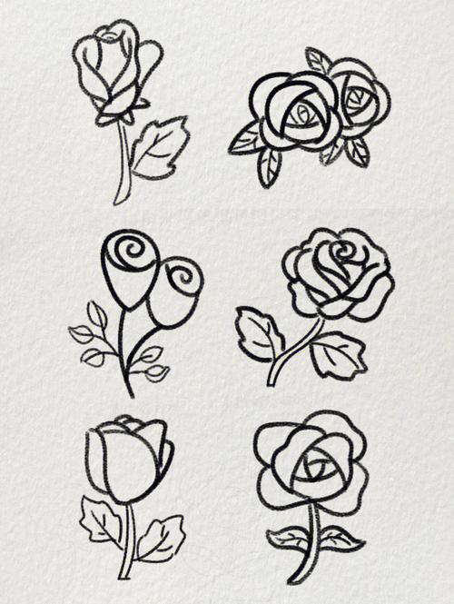 玫瑰简笔画步骤简又好看 玫瑰简笔画简单可爱