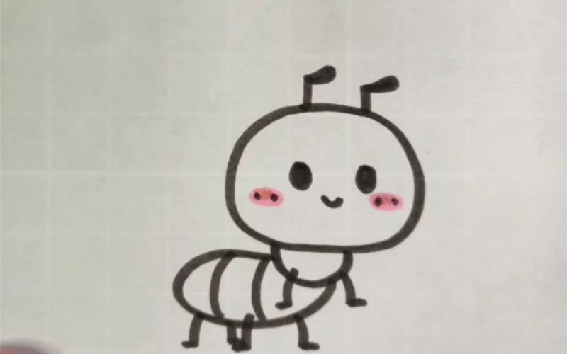 小蚂蚁简笔画可爱