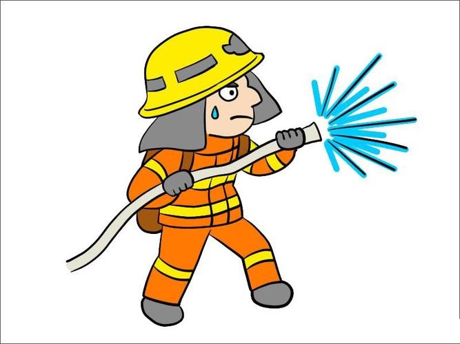 消防员救火简笔画 消防员救火简笔画图片