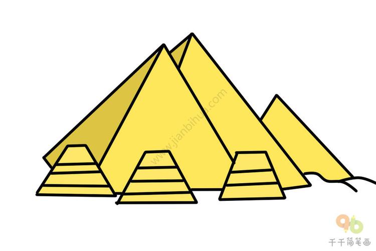 埃及金字塔简笔画 埃及金字塔简笔画手绘
