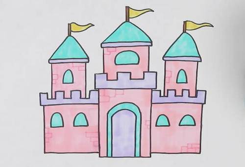 幼儿城堡简笔画