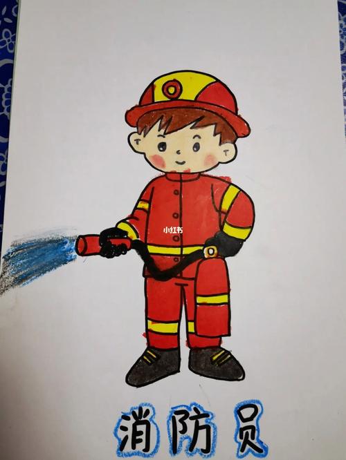 消防员简笔画 消防员简笔画扑火