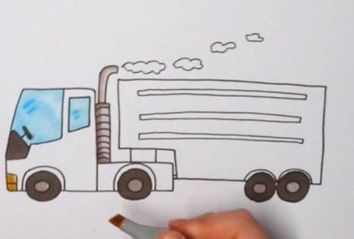 货车简笔画儿童画 货车简笔画儿童简笔画