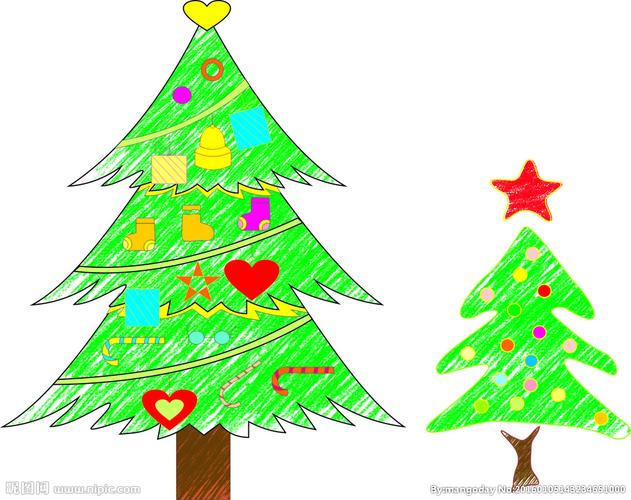 儿童圣诞树绘画 幼儿圣诞树绘画